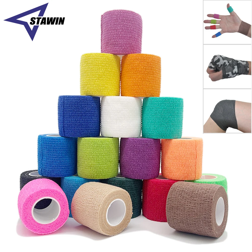 

4.5m Colorful Sports Self Adhesive Elastic Bandage Wraps Tape Elastoplast for Knee Support Pads Finger Ankle Palm Shoulder Join