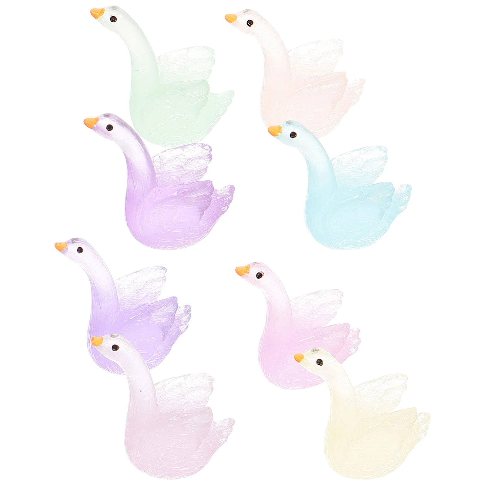

Swan Ornaments Mini Decor Tiny Resin Party Decorations Garden Statues Figures Mini Decors