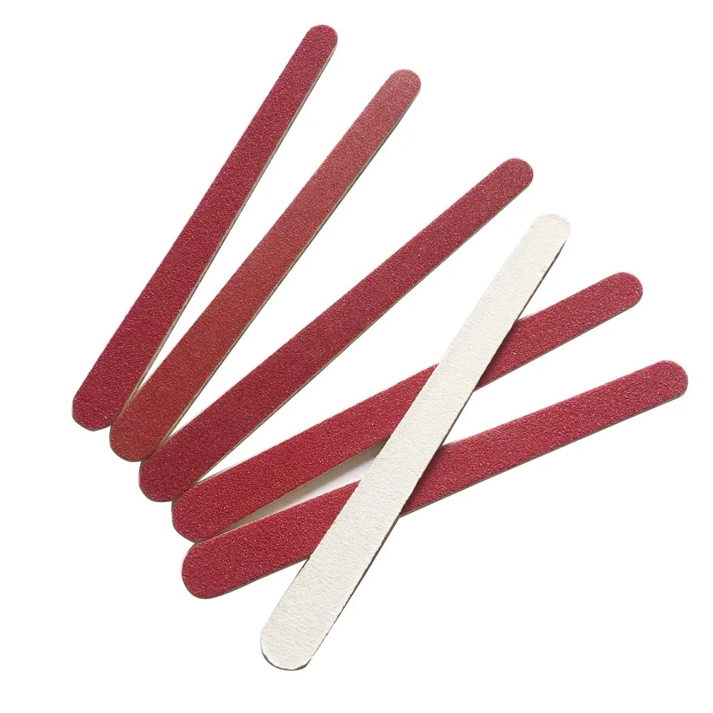 Красная деревянная пилка для ногтей мини-пилка одноразовая 50 шт./лот