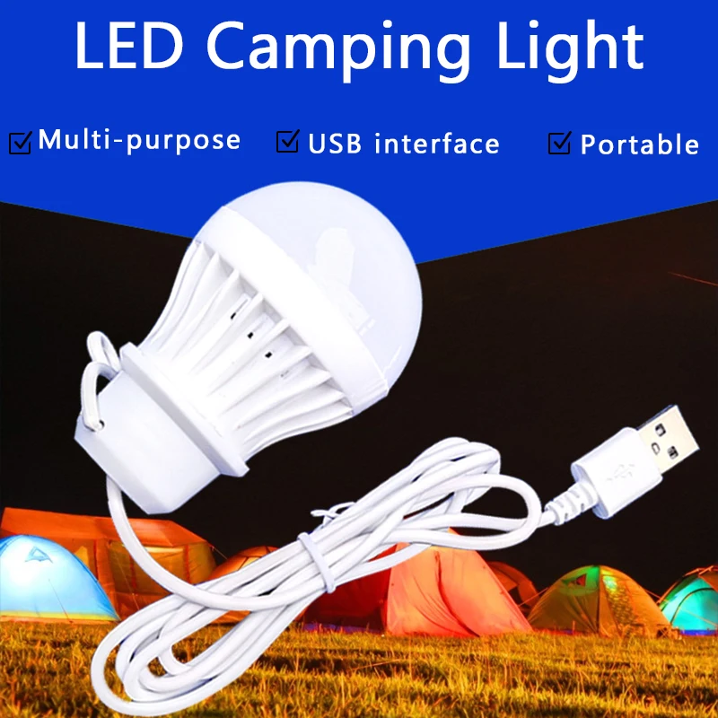 

7w/5w/3W Camping Light Portable Camping Tents Lights Usb LED Lamp Adjustable Emergency Lamp Outdoor Camping Hiking Accessories