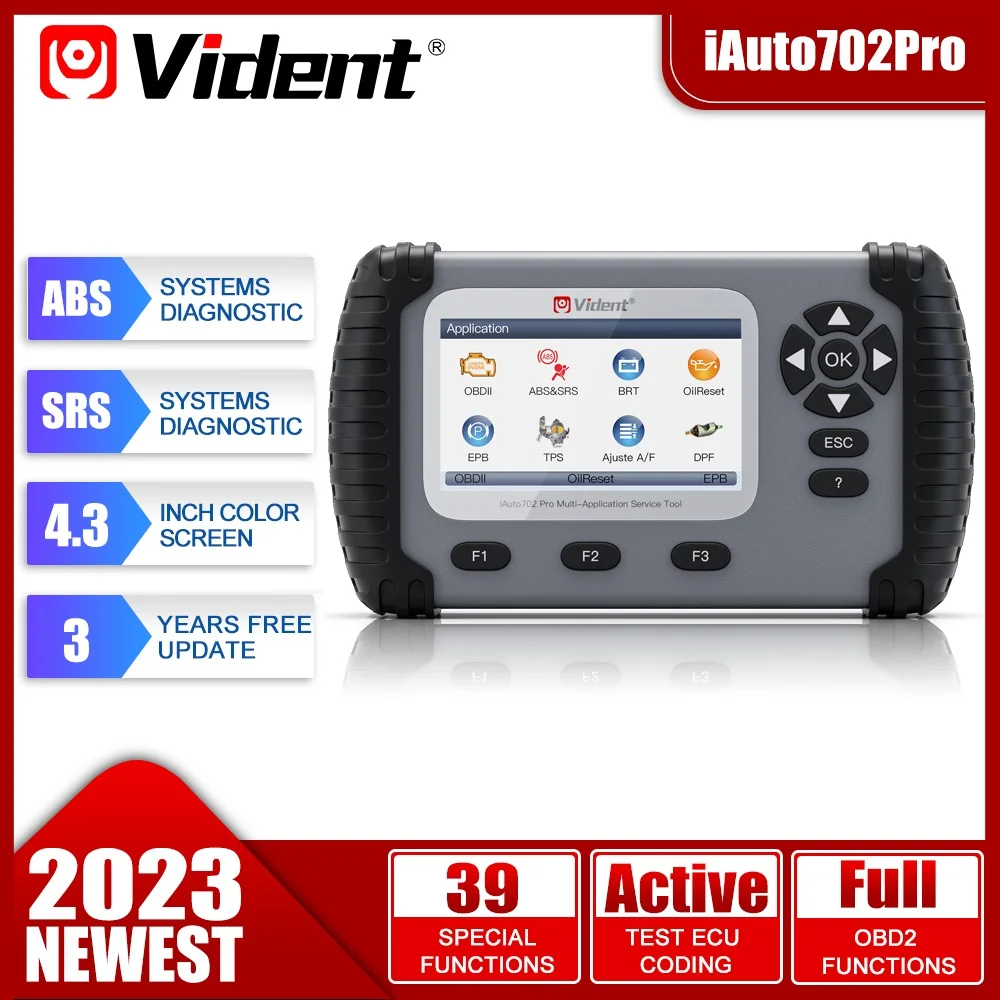 

VIDENT iAuto702Pro Multi-Application Service Diagnostic Tool OBD2/CAN Functions ABS SRS Modules Bi-Directional Control Auto VIN