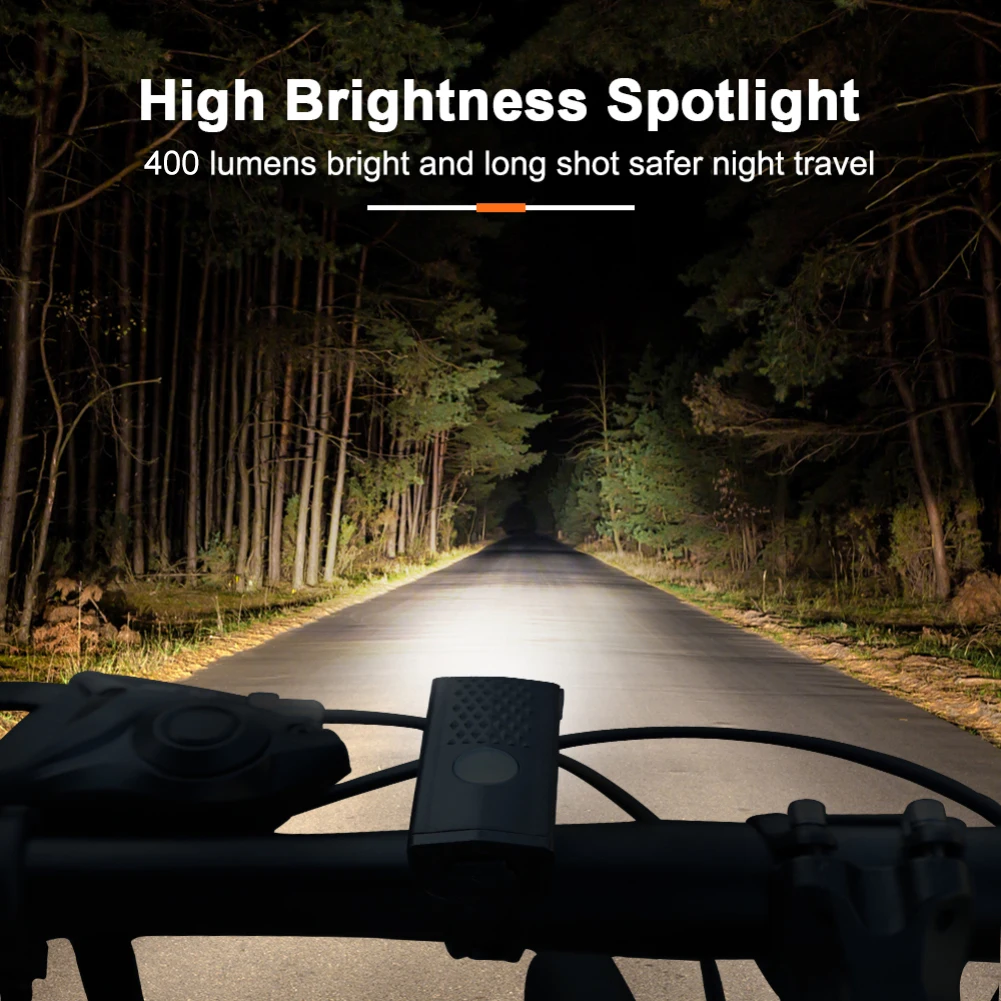 Фонарь передний велосипедный с зарядкой от USB 2 шт.