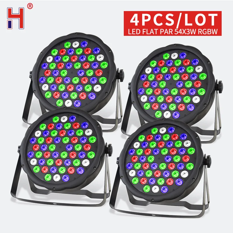 HongYi LED Par Light 54X3W RGBW Стробоскоп DMX Сценический эффект Свет Музыка Управление звуком
