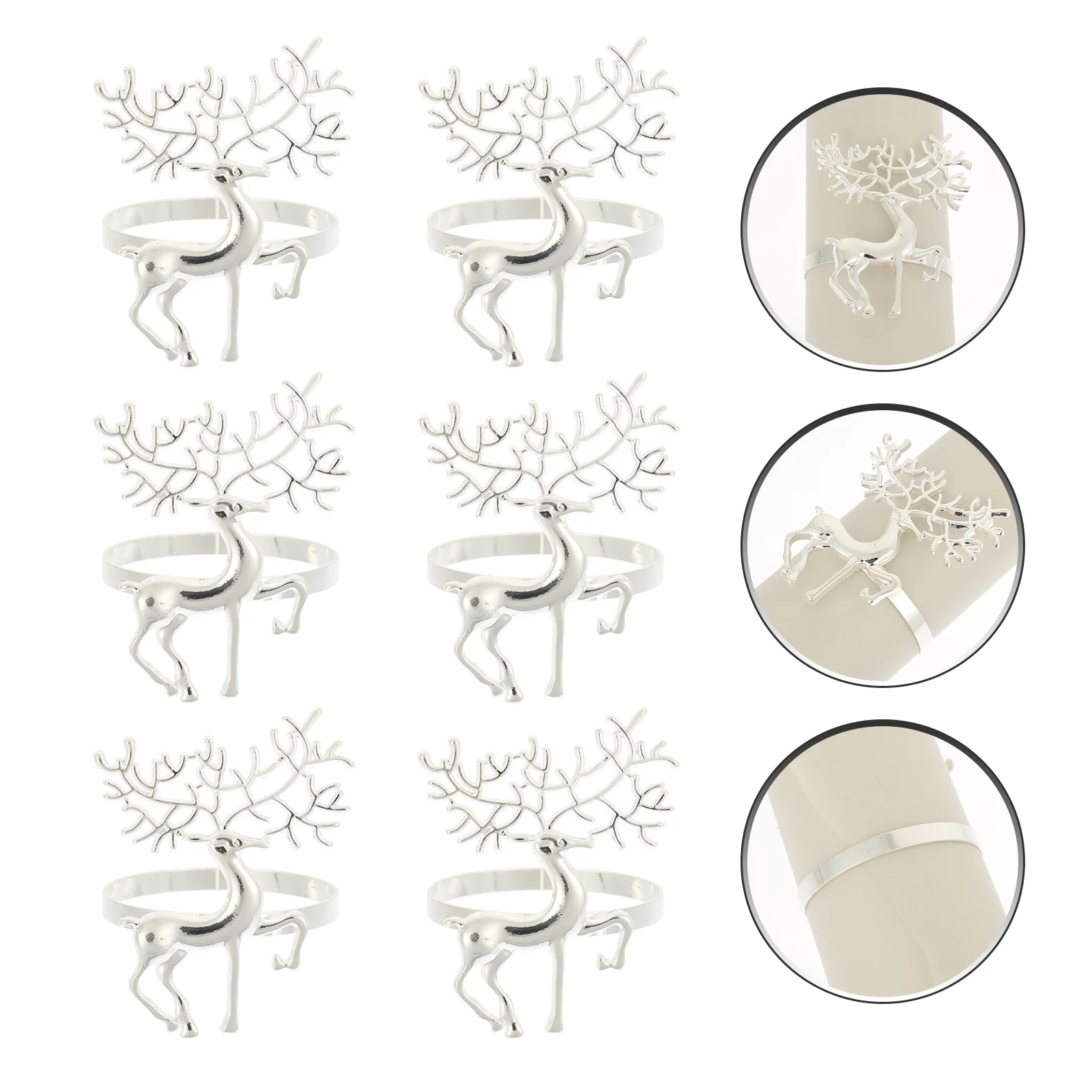 

Napkin Rings Holderelk Party Christmas Reindeer Metal Serviette Ring Buckle Table Bands Decorative Supplies Exquisite