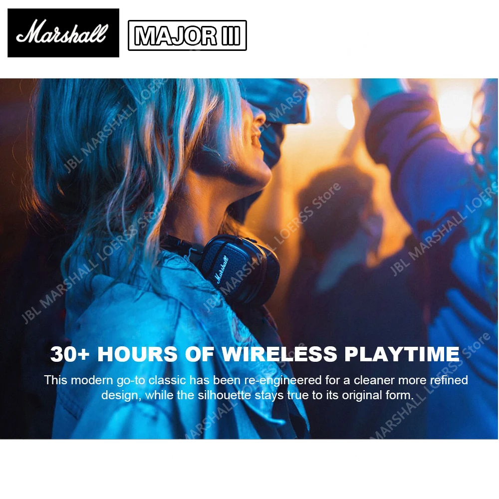 Беспроводные Bluetooth-наушники Marshall MAJOR III оригинальная Складная спортивная