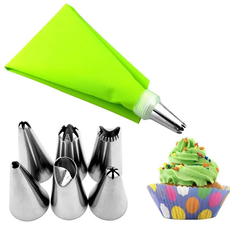 

Stainless Steel Icing Piping Nozzles Cream Pastry Bag Coupler Cupcake Cake Decorating Tools