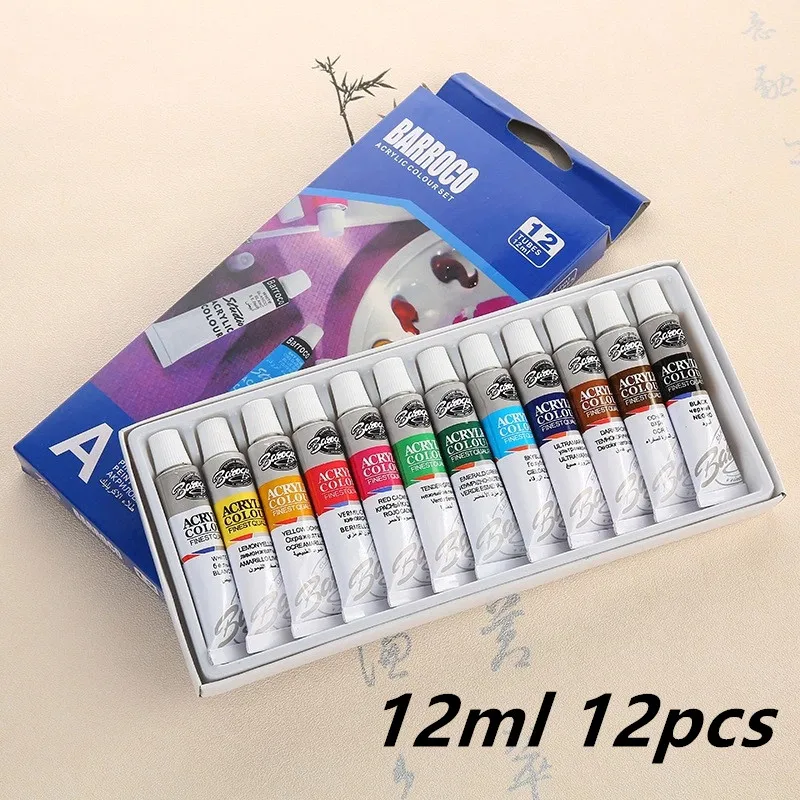 

12ml of 12Colors/SetAcrylic Paint Color Set Acrylic Paints Pigment for Artists Ceramic Stone Wall Craft Paints Color Pigments