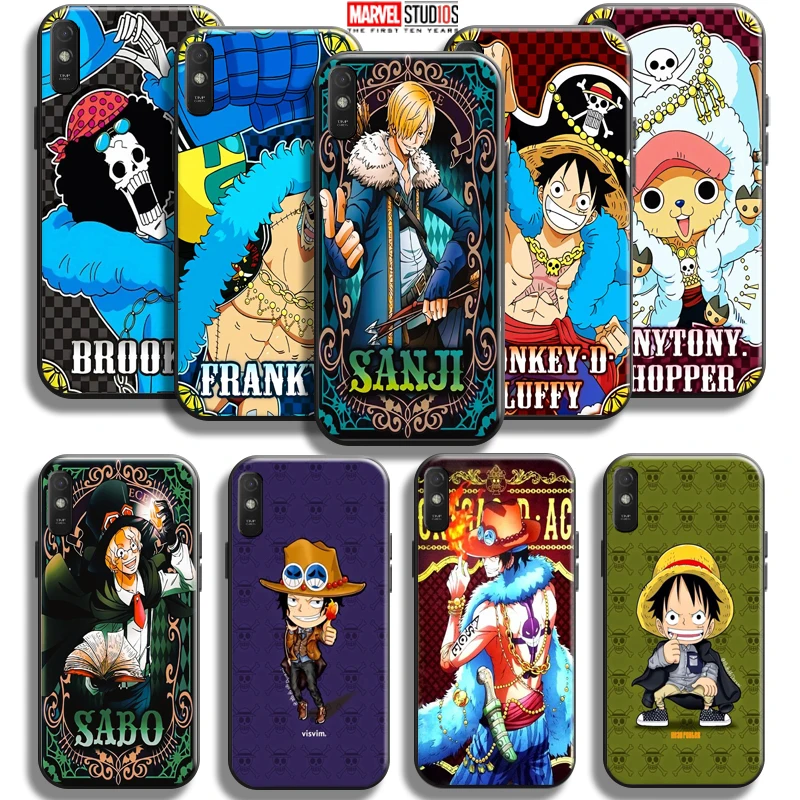 

Anime One Piec Luffy Phone Case 6.53 Inch For Xiaomi Redmi 9A 9AT Black Soft Funda Liquid Silicon Carcasa Coque