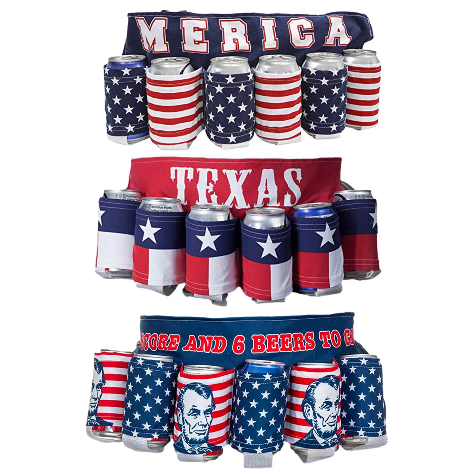 

Portable 6 Pack Beer Wine Bottle Beverage Soda Can Holster Drink Waist Bag Party Holder Belt Beer Waist Holder For Camping