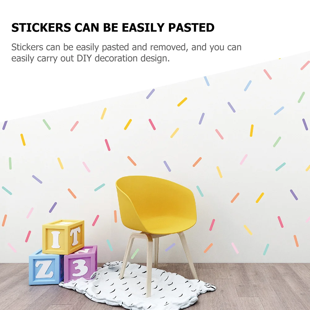 8 листов цветные полосы наклейки на стену точечное окно стекло для детской