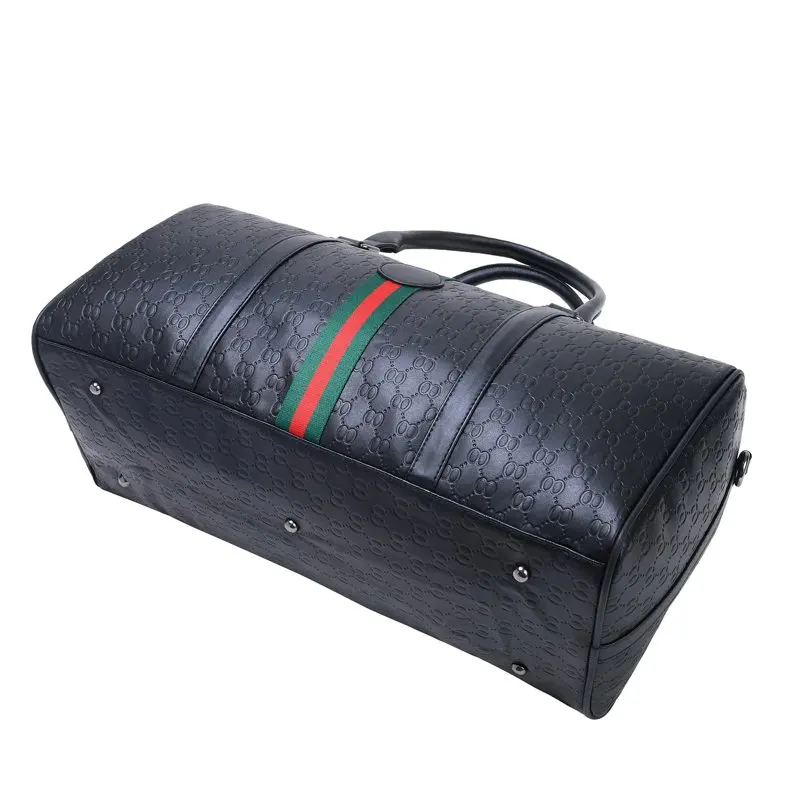 Luxury Women's Embossed Leather PU Weekender Travel Duffel Bag