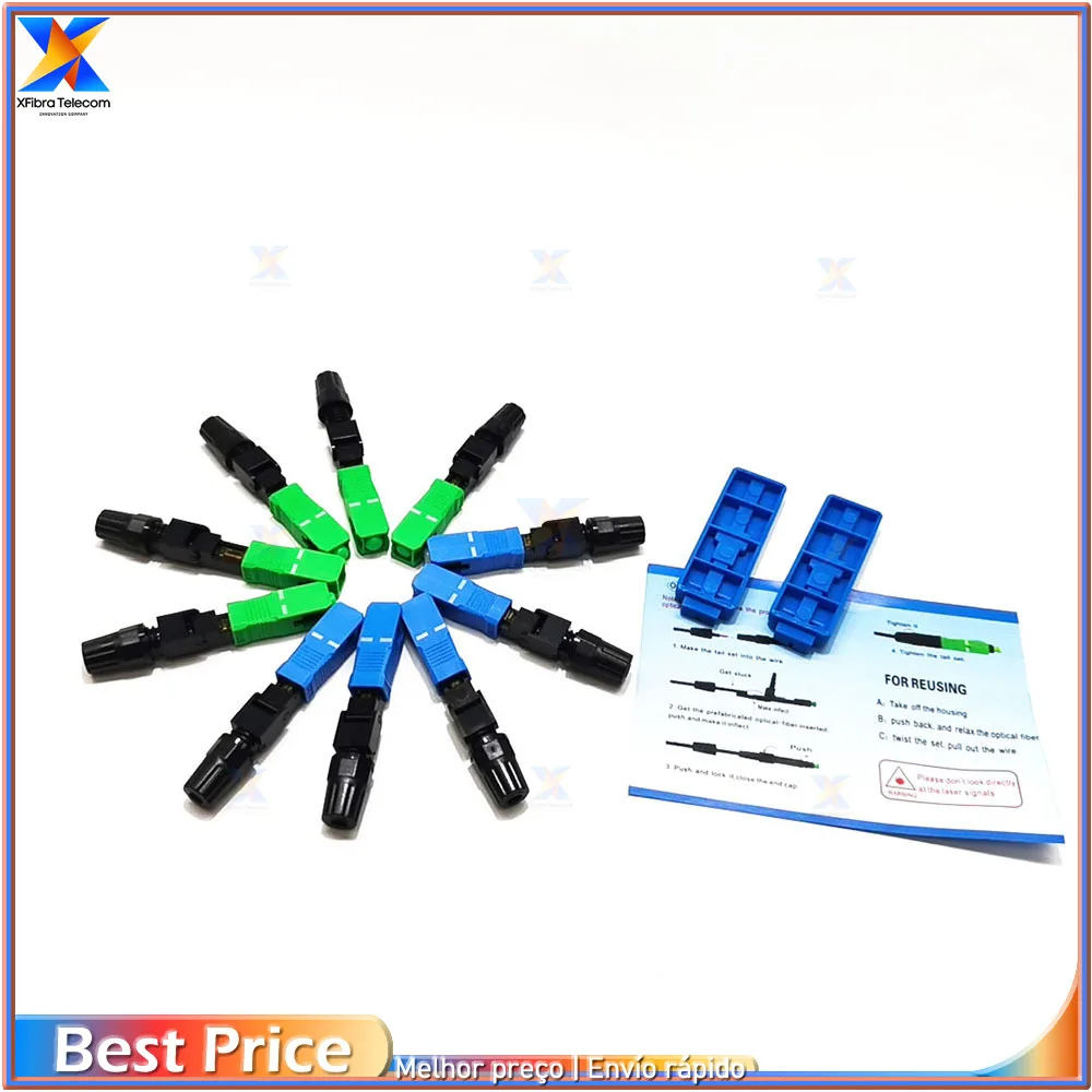 

FTTH SC APC UPC Single-Mode Fiber Optic SC APC Quick Fast Field Assembly Connector For Drop Cable