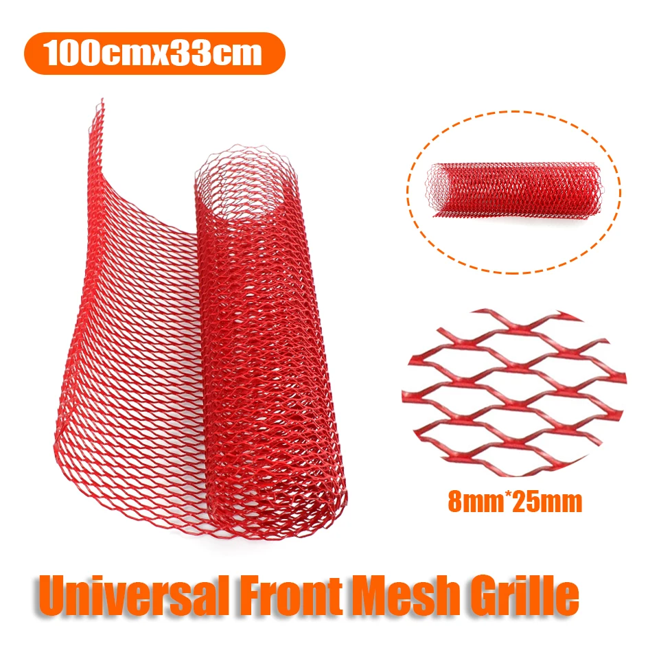 

Universal Car Grill Mesh Aluminum Alloy Auto Grille Insert Bumper Seagull Hole 8x25mm For Bumper Car Accessories