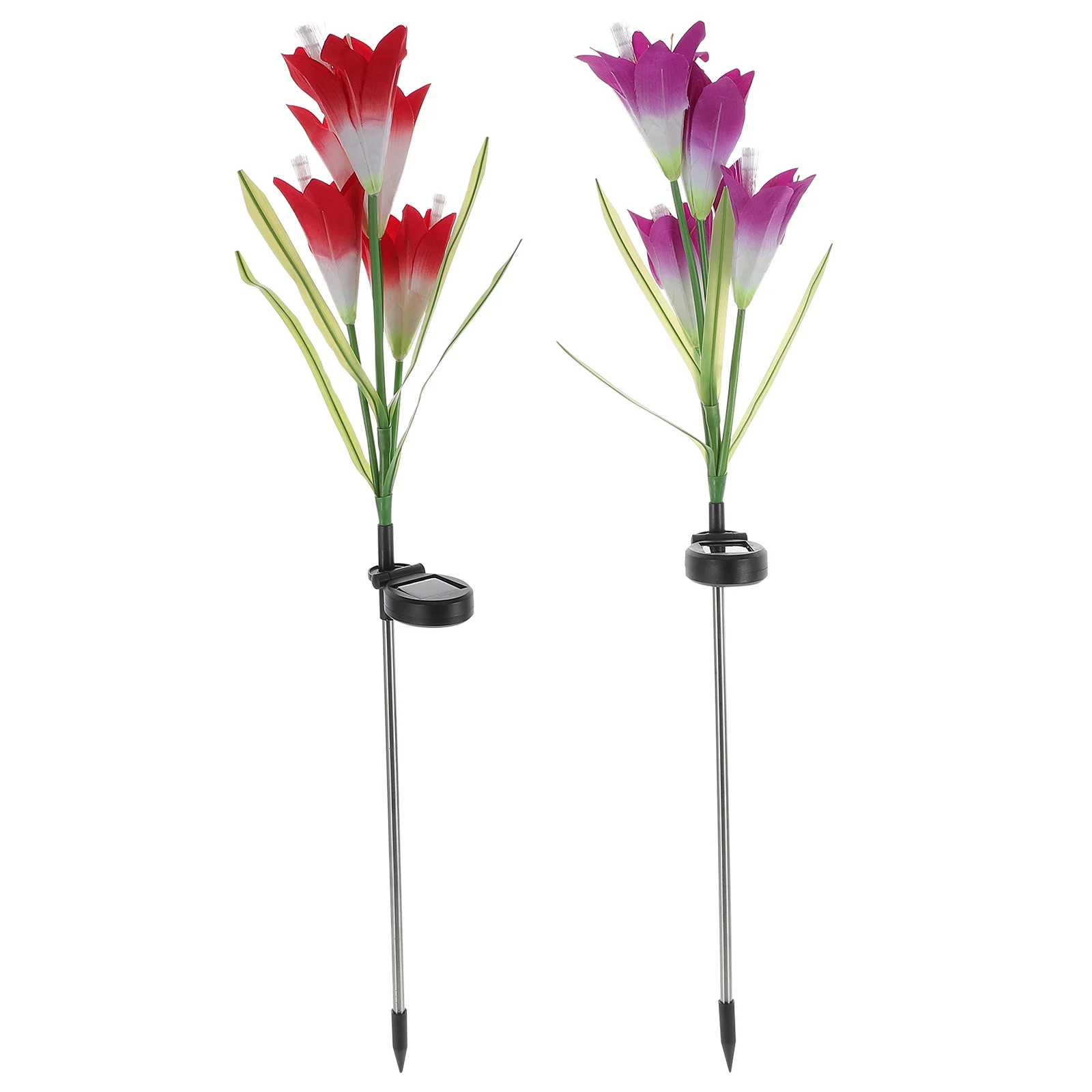

2pcs Solar Light Garden Decorative Light Landscape Light Ground Insert Lamp