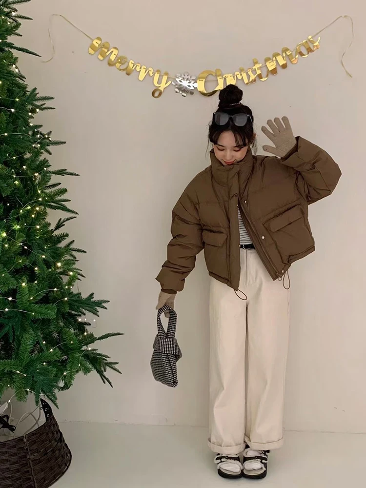 2024 новая корейская куртка на белом утином пуху Sle Dongdaemun женская короткая