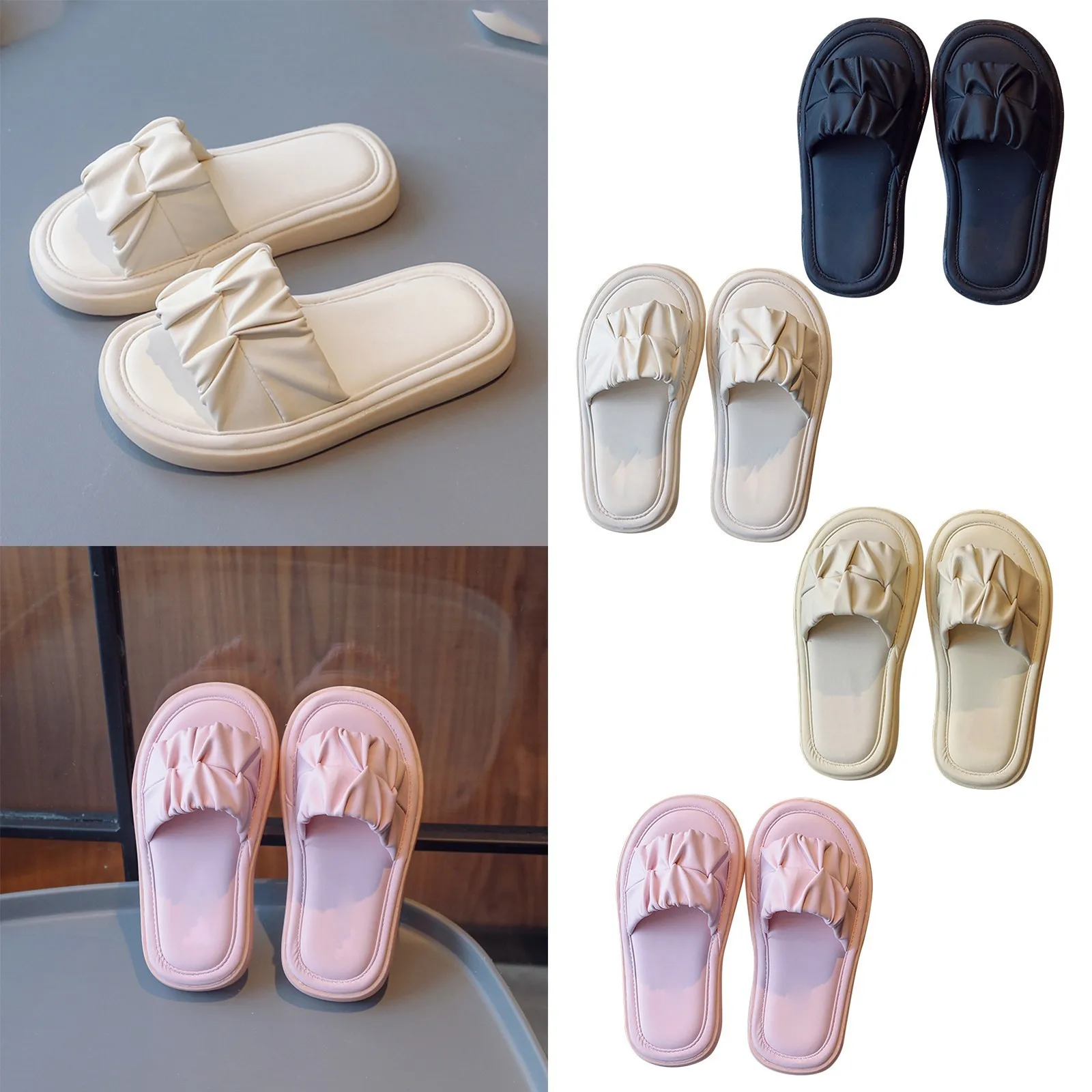 

Girl's Slippers Soft House Slippers Cozy Open Toe Home Shoes Comfy Summer Indoor Outdoor Slip On Kids Spa Slippers for Girls