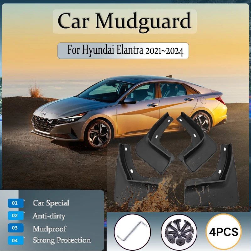 Для Hyundai Elantra Avante i30 Sedan CN7 2021 2022 2023 2024 автомобильный грязезащитный пылезащитный