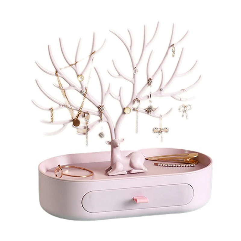 

Deer Earrings Necklace Ring Pendant Bracelet Jewelry Display Stand Branch Tray Jewelry Organizing Hanger