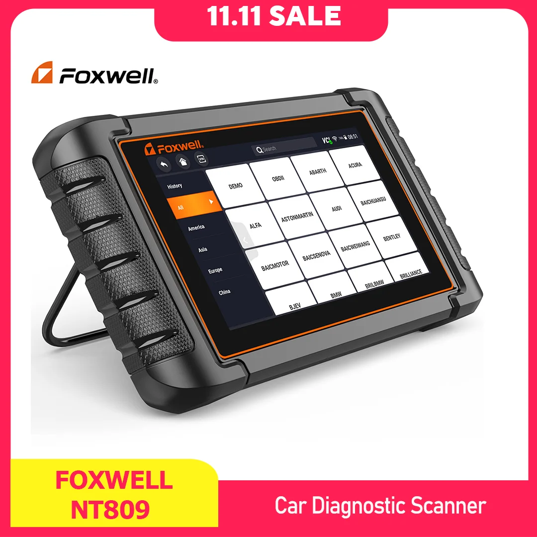 Автомобильный диагностический сканер FOXWELL NT809 OBD2 полная система активное
