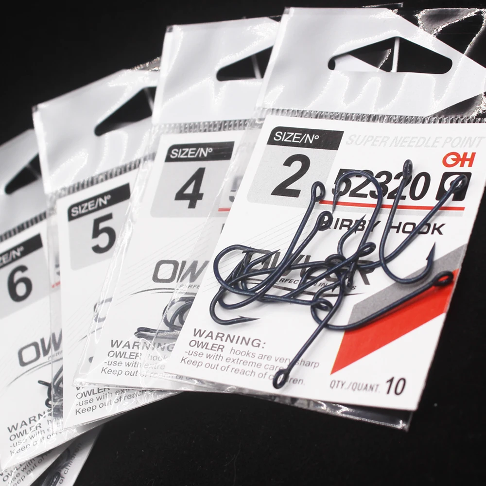 

Owler 52320 Blue Hippocampus Hook Seahorse Hook Carp Fishing Gear Long Barbed Hook Fishing Gear Accessories Circle Squid Hooks