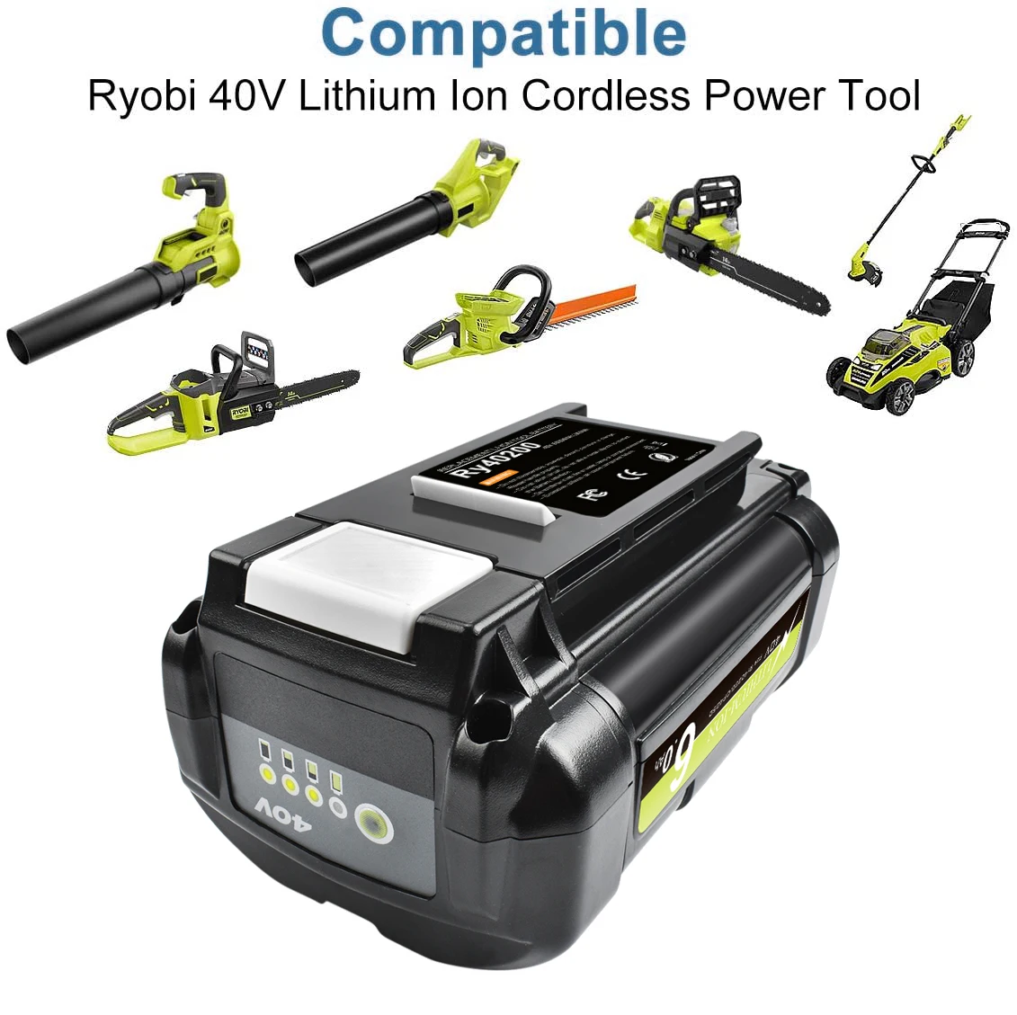 Литий-ионный аккумулятор Bonacell 6000 мАч 40 в OP40401 OP4050A для Ryobi RY40502 RY40200 RY40400 сменный L70