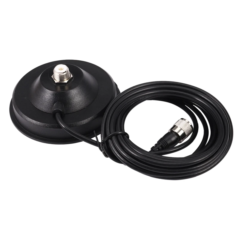 

UHF PL259 Port Connectors 5M Feeder Cable +13Cm Magnet Mount Bracket For Car Radio Amateur Ham CB Two Way Radio Antenna Base