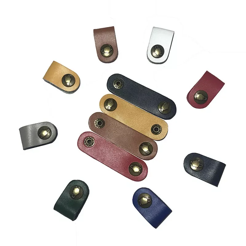 

2023 Portable USB Cable Cord Leather Winder Headphone Case Korean Headset Earphone Wire Desk Manager organizer