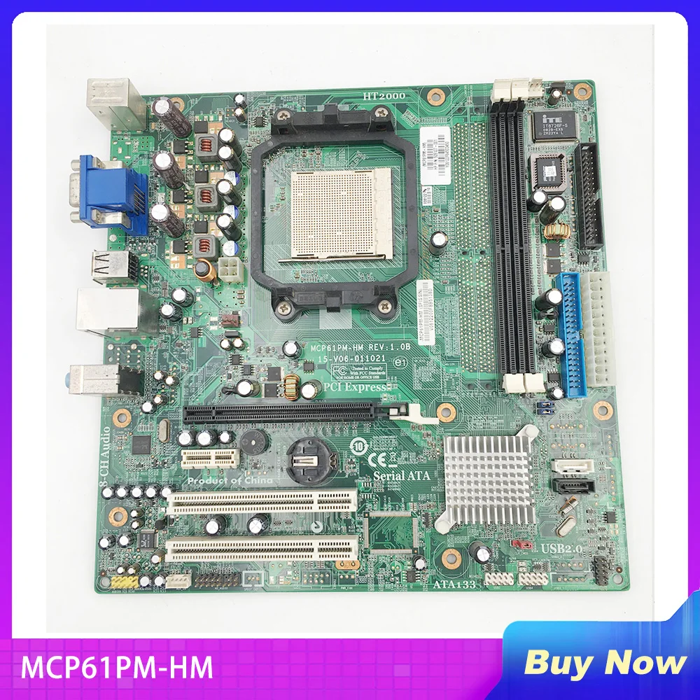 For HP MCP61PM-HM PC Desktop Motherboard 15-V06-011021 C61 AM2 DDR2 Will Test Before Shipping