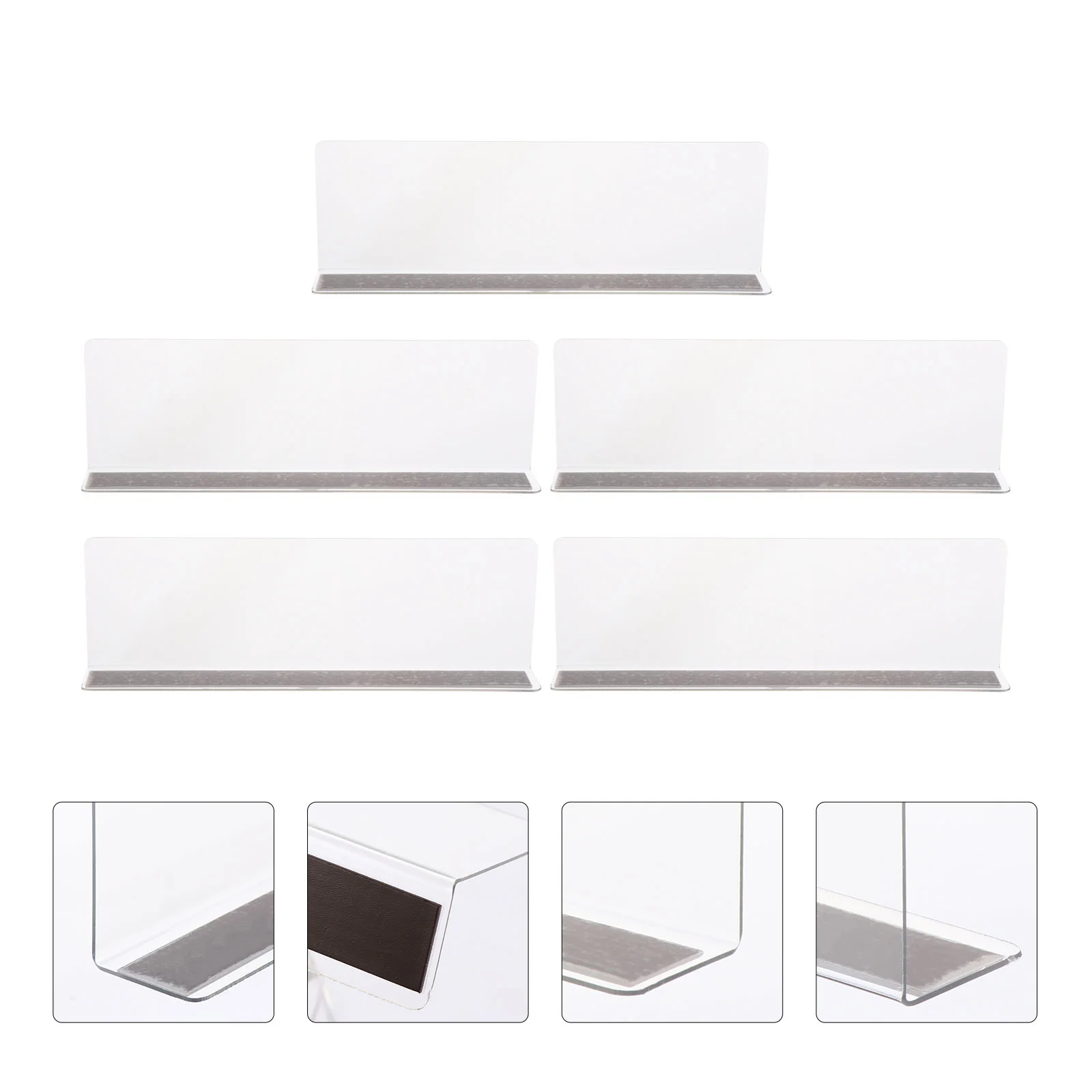 

Shelf Dividers Closetdivider Acrylic Clear Organization Organizer Shelves Separators Classification Supermarketcommodity Closets