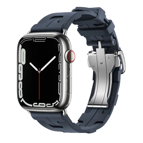 Силиконовый ремешок Kilim для Apple Watch Band 44 мм 40 мм 45 мм 49 мм 41 мм 38 42, браслет для iwatch series se 3 6 7 8 9 ultra 2