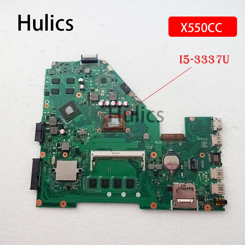 Материнская плата Hulics б/у X550CC X550VB для ноутбука ASUS A550C X550CL R510C, тестовая материнская плата 4G RAM I5-3337U/3317U CPU Материнская плата Hulics б/у X550CC X550VB для ноутбука ASUS A550C X550CL R510C, тестовая материнская плата 4G RAM I5-3337U/3317U CPU