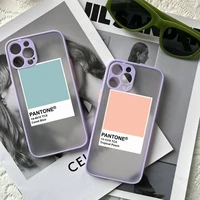 caliente pantone phone case luxury silicone shockproof matte for iphone 7 8 plus x xs xr 11 12 13 mini pro max