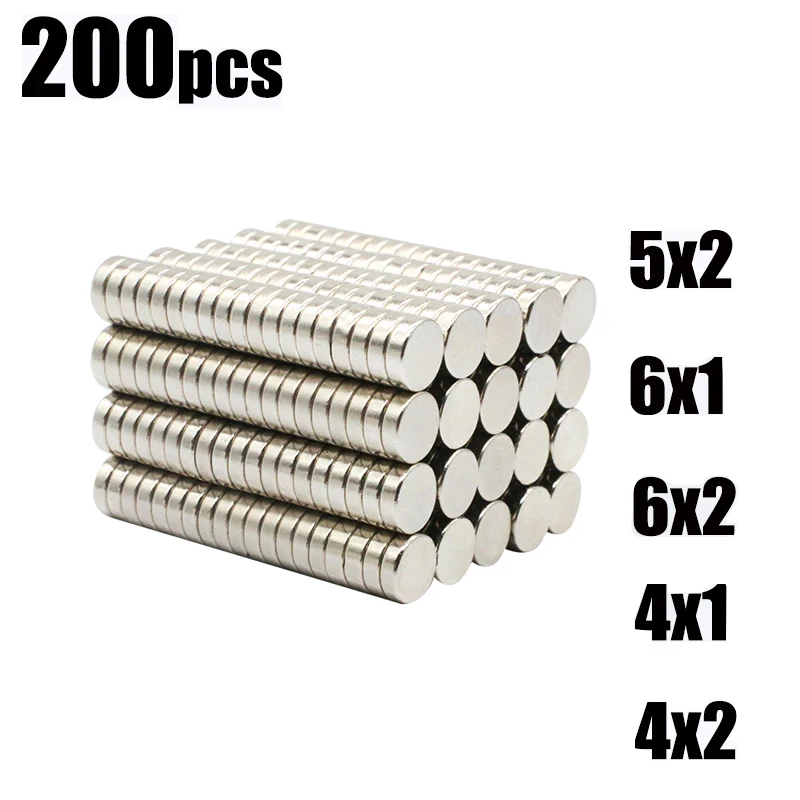 

20 40 80 Pcs 5x2 6x1 6x2 4x2 5x1 Neodymium Magnet NdFeB Round Super Powerful Strong Permanent Magnetic imanes Disc 4x1 5x3