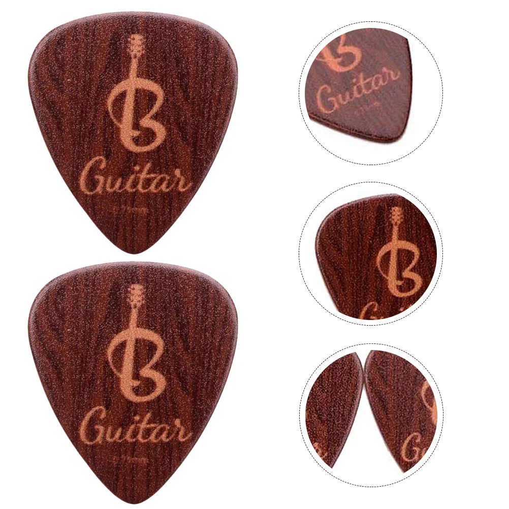 

Guitar Pick Picks Folk Plectrum Woodenreplacements Ukulele Acoustic Electric Accessory Practice Portable Wood