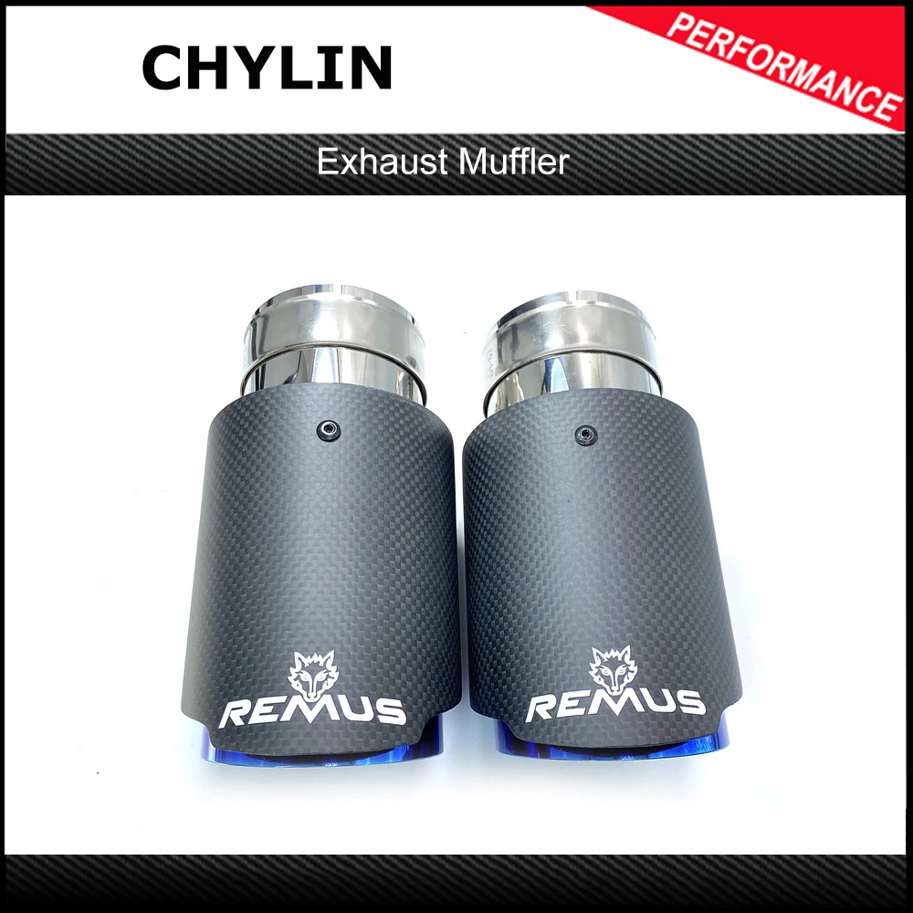 

1 шт. Автомобильная выхлопная труба, матовый синий Хвостовик из углеродного волокна, нержавеющая сталь, прямой глушитель, наконечник, фланец...