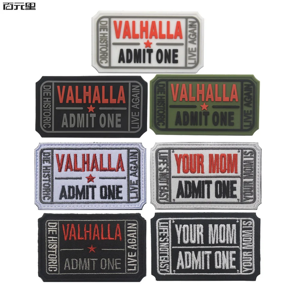 Скандинавская мифологическая вышивка Valhalla, прикрепляется к вашей маме, наклейки на клюшки и петли для мужчин