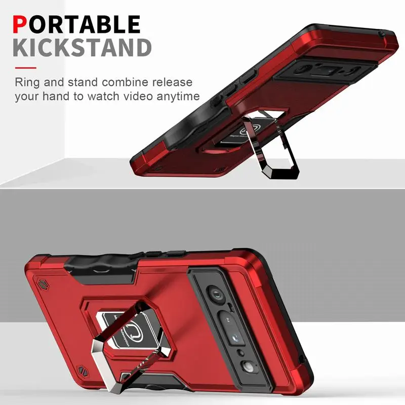 Military Full Protection Armor Case For Google Pixel 6 Pro Cover PC Hard Bumper Ring Back Pixel6 Magnet Adoption Car Mount |