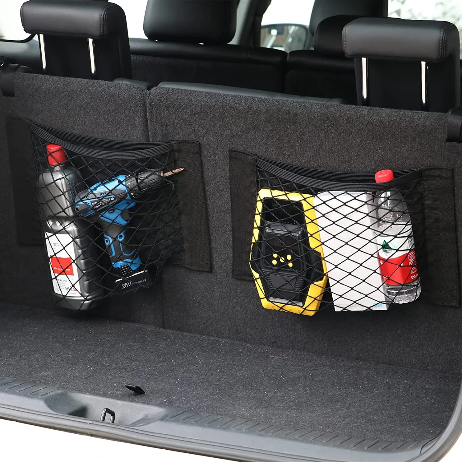 

Universal Mesh Cargo Net for Car Trunk Storage Elastic Small Automotive Cargo Net Sticker Organizer Pouch Bag Storage for SUV