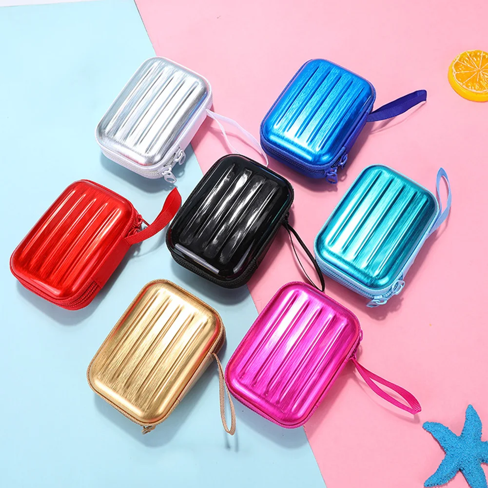 

Mini Small Wallet Change Bag Zipper Coin Purse Storage Bag Money Change Bag Storage Bag Credit Card Holder Case USB Cable Case
