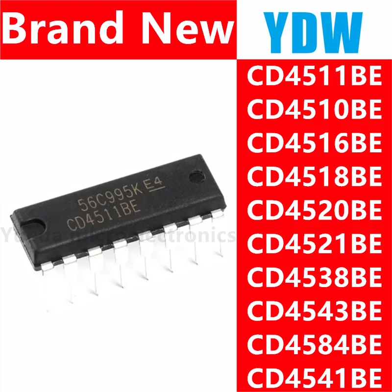 10 шт. CD4511BE CD4511 DIP-16 CD4510BE CD4516BE CD4518BE CD4520BE CD4521BE CD4538BE CD4543BE CD4584BE CD4518 CD4541BE CD4541