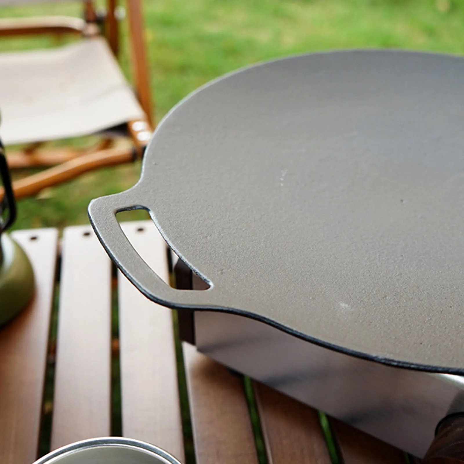12" Grill Pan Non-Stick Griddle Wok Plate for BBQ Accessories Stovetop
