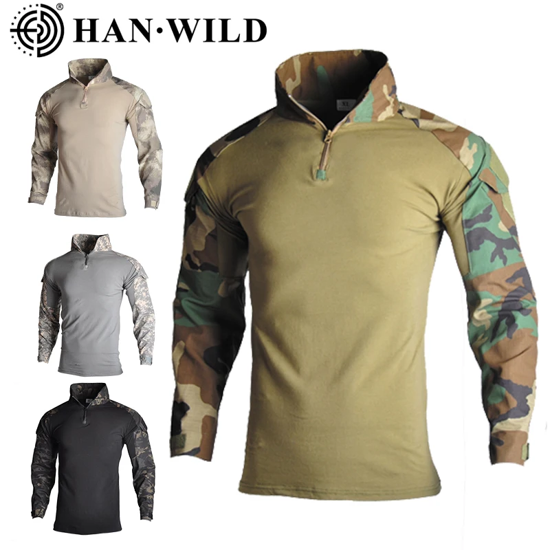 Camisa de camuflaje táctico para hombre, uniforme Militar Multicam del Ejército de EE. UU., combate, asalto, Airsoft, transpirable, senderismo y Pesca