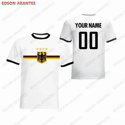 Футболки для мужчин и женщин, 3D футболки с немецким флагом и номером имени, с коротким рукавом, футбольный Джерси, одежда для фанатов, для взрослых и детей