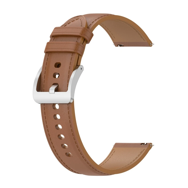 

PU Leather Watch Band Replacement Smartwatch Wristband 20mm Waterproof & Sweatproof Wrist Strap Fits for 20mm Width Smart K5DB