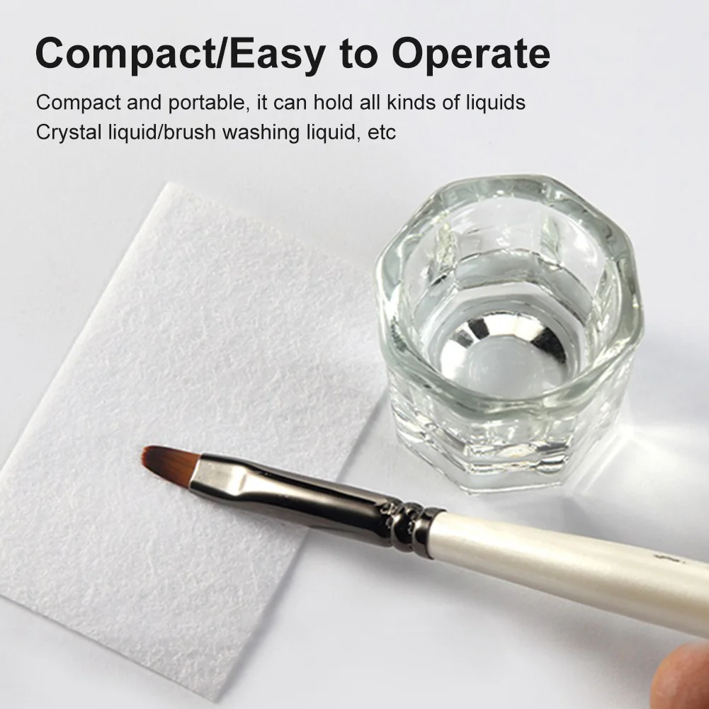 

Nail Art Crystal Glass Cup Dappen Dish With Lid Mini Acrylic Liquid Powder Bowl Cup Nail Art Manicure Tools Washing Equipment