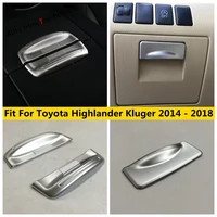 main glove box storage hand bowl armrest box switch panel sequin cover trim for toyota highlander kluger 2014 2018 interior