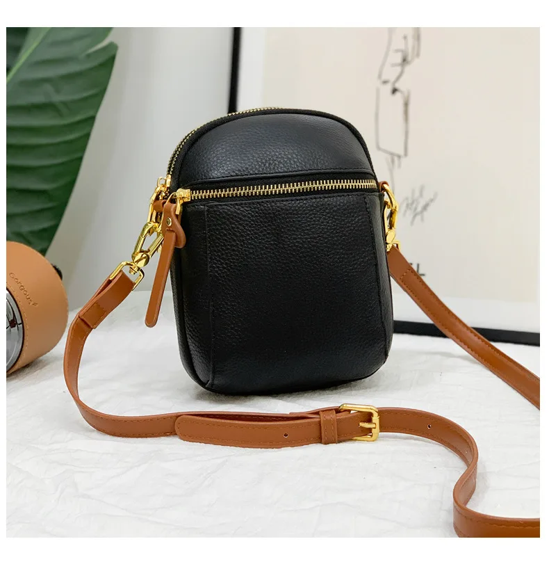 

Leather handbag mobile phone bag 2023 new online celebrity mini slung bag with foreign fashion shoulder bag