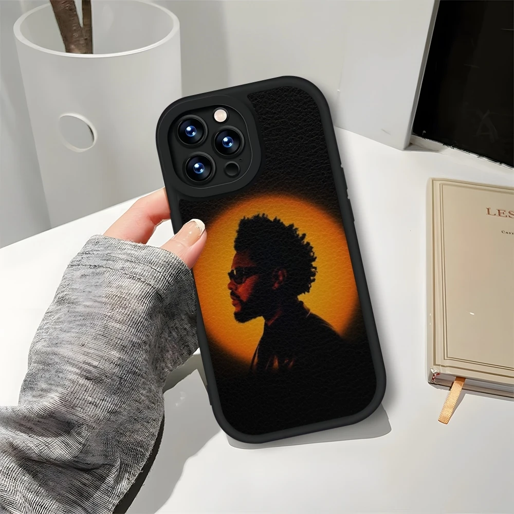 Кожаный черный чехол для телефона The Weeknd XO IPhone 13 16 Pro Max 12 15 11 14 Mini Plus мягкий