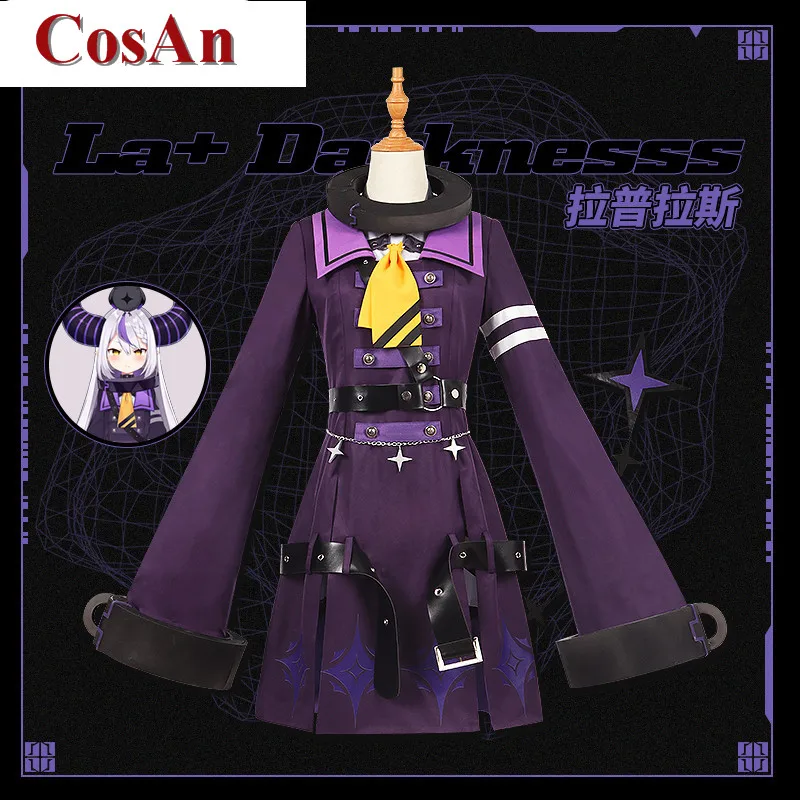 

CosAn Anime VTuber Hololive La+ Darknesss Cosplay Costume Uniform Dress Unisex Activity Party Role Play Clothing Custom-Make
