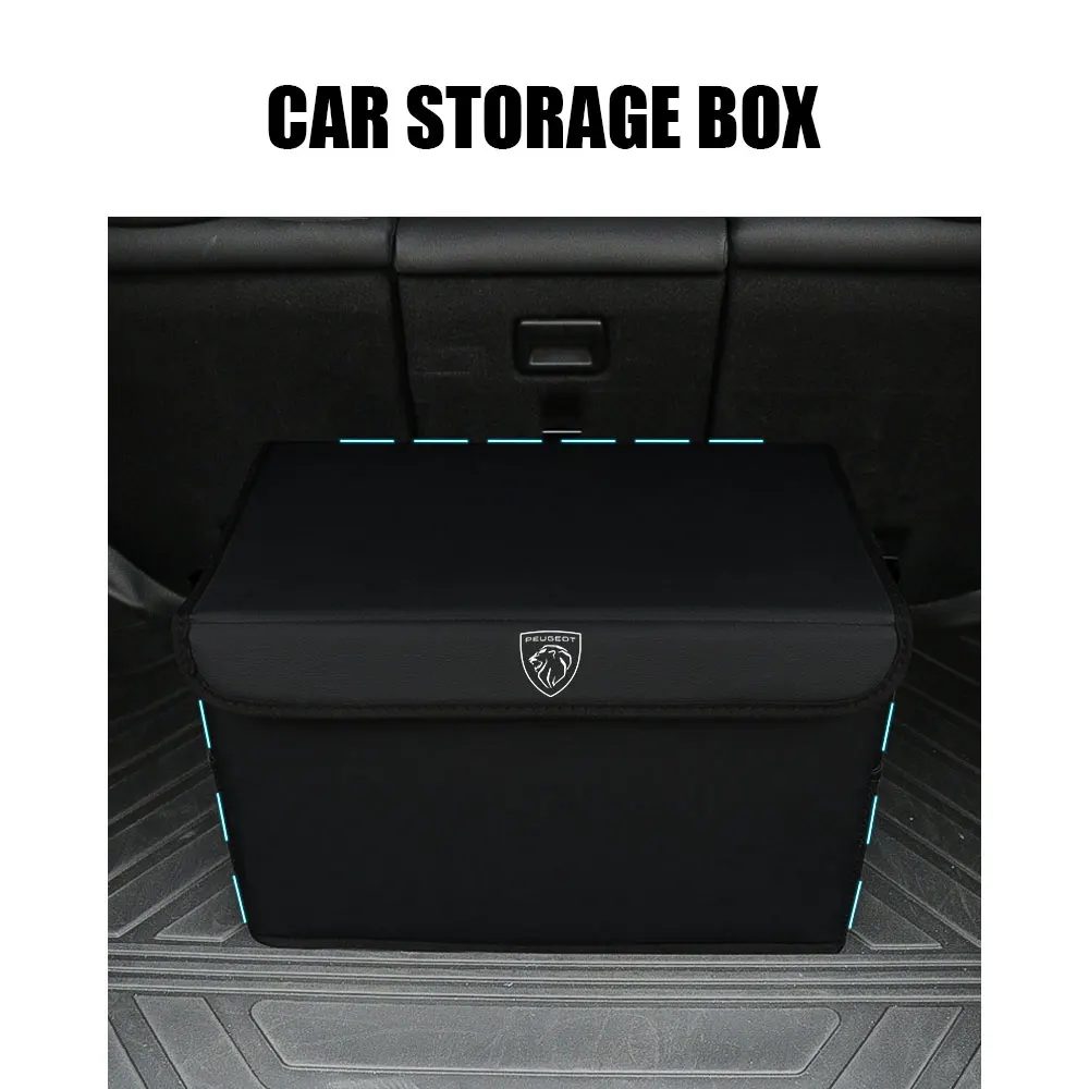 Автомобильный кожаный ящик для хранения багажника органайзер уборки сумка